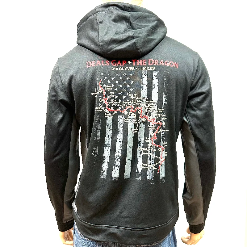 mens hoodie with stylish cuff details-Flag Map 2.0 Hoodie