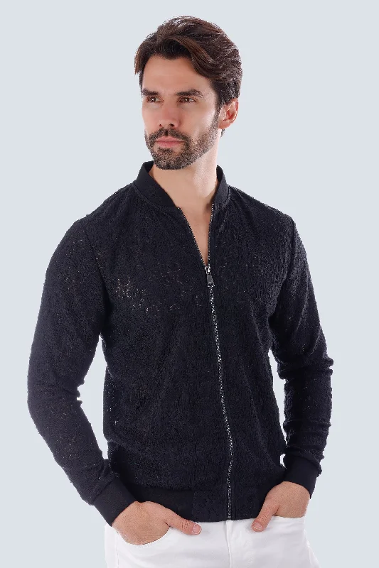 men's jackets with active fit for freedom of movement-Floribunda Bomber Jacket