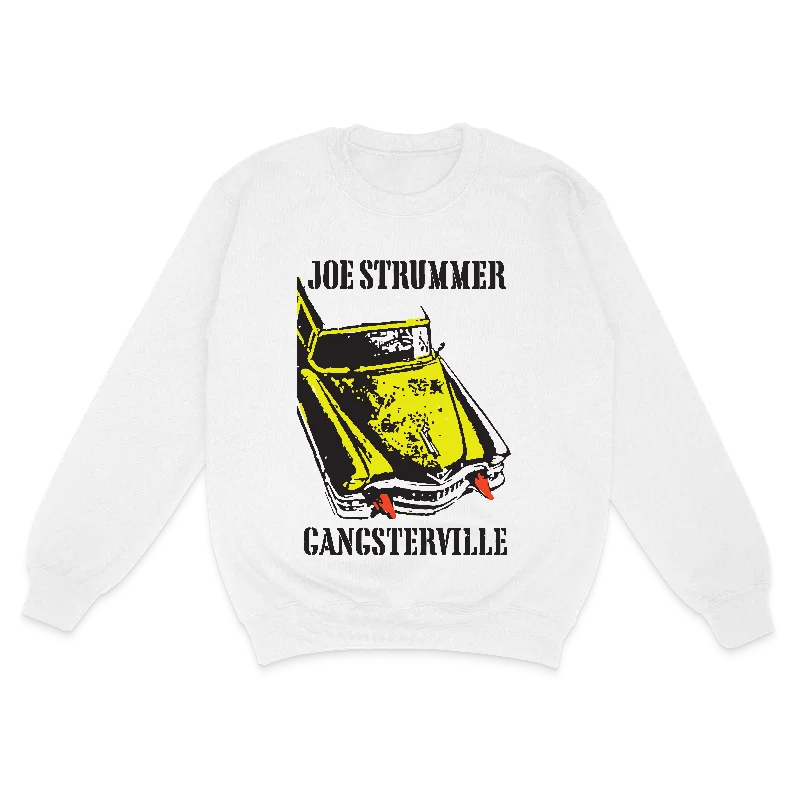 mens hoodie for gym and weekend wear-Vintage Gangsterville White Sweatshirt