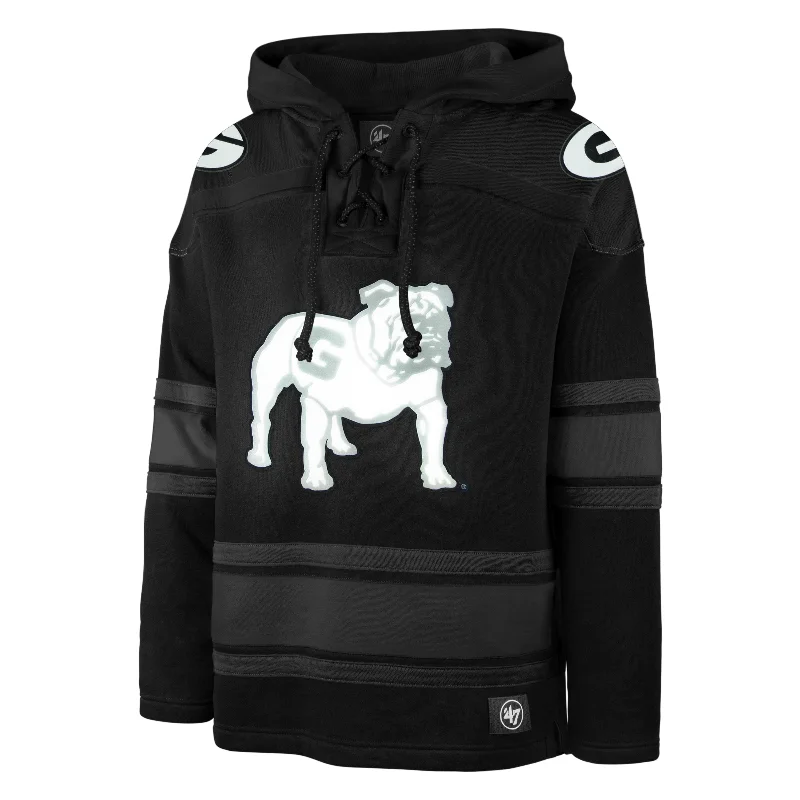 mens hoodie for post-sport relaxation-GEORGIA BULLDOGS ANTHRACITE SUPERIOR '47 LACER HOOD