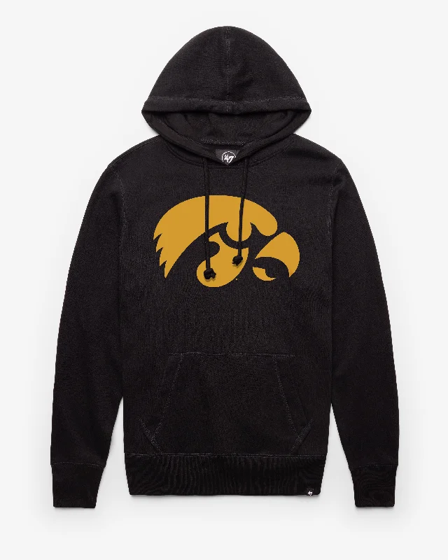 mens hoodie with oversized casual fit-IOWA HAWKEYES IMPRINT '47 HEADLINE HOOD