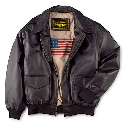 men's jackets with heat-regulating technology-Landing Leathers Men Air Force A-2 Leather Flight Bomber Jacket