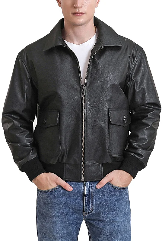 men's jackets with extended fit for extra warmth-Landing Leathers Men Air Force G-2 Leather Flight Bomber Jacket