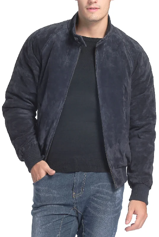 men's jackets for extended cold weather exposure-Landing Leathers Men WWII Suede Leather Bomber Jacket