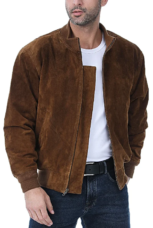 men's jackets with flexible stretch design-Landing Leathers Men WWII Suede Leather Tanker Jacket