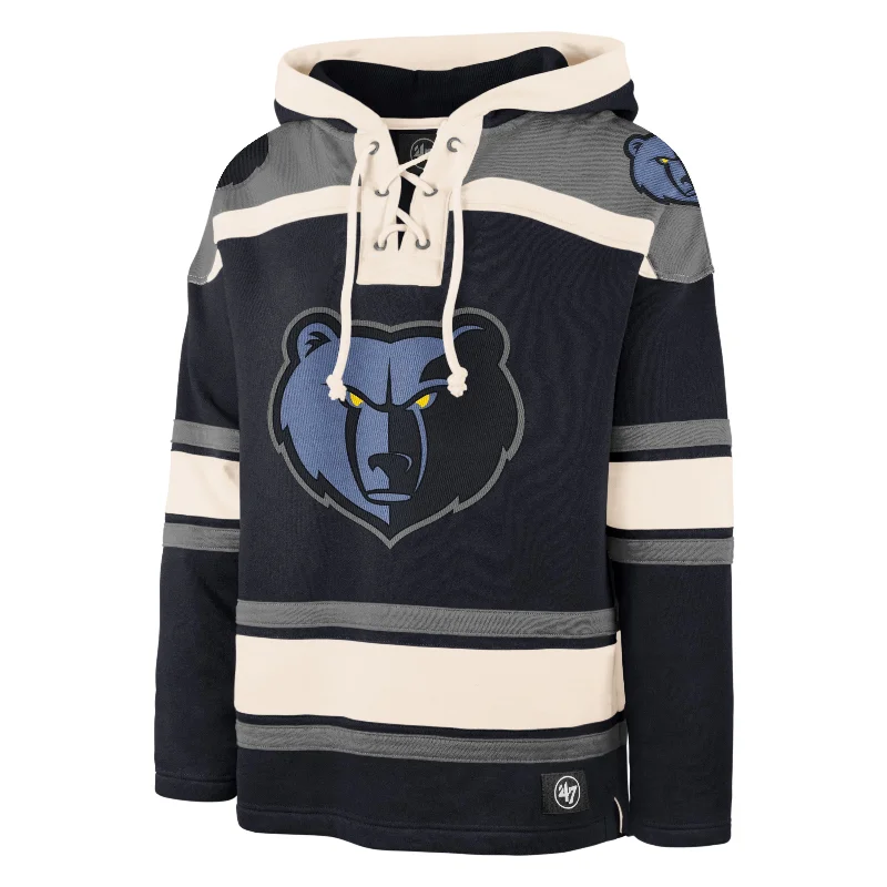 mens hoodie for high-energy fashion looks-MEMPHIS GRIZZLIES SUPERIOR '47 LACER HOOD