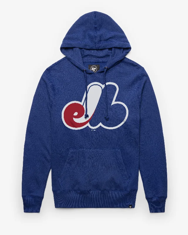 mens hoodie for functional activewear-MONTREAL EXPOS COOPERSTOWN IMPRINT '47 HEADLINE HOOD