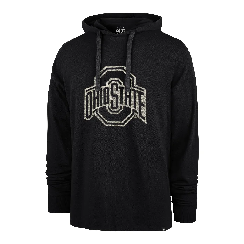 mens hoodie with comfortable, casual cut-OHIO STATE BUCKEYES PREMIER '47 ASHBY PIQUE HOOD