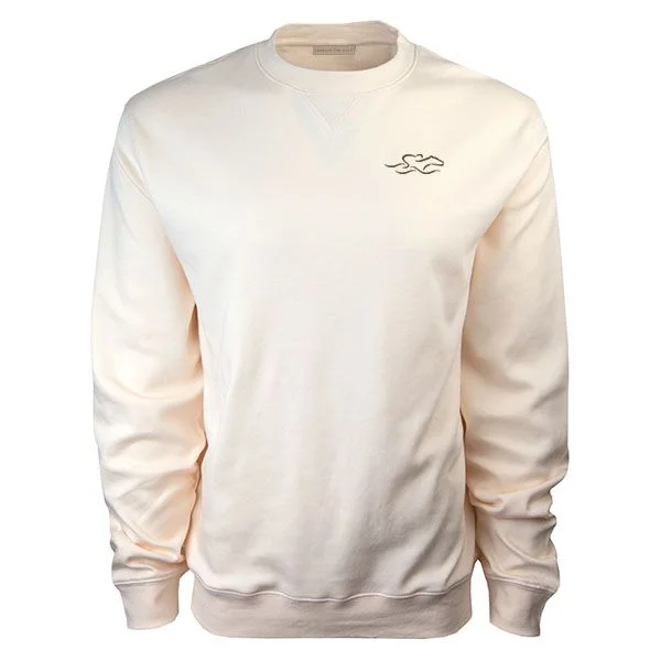 mens hoodie for effortless gym fashion-Perfecta Pima Cotton Crew - Pearl