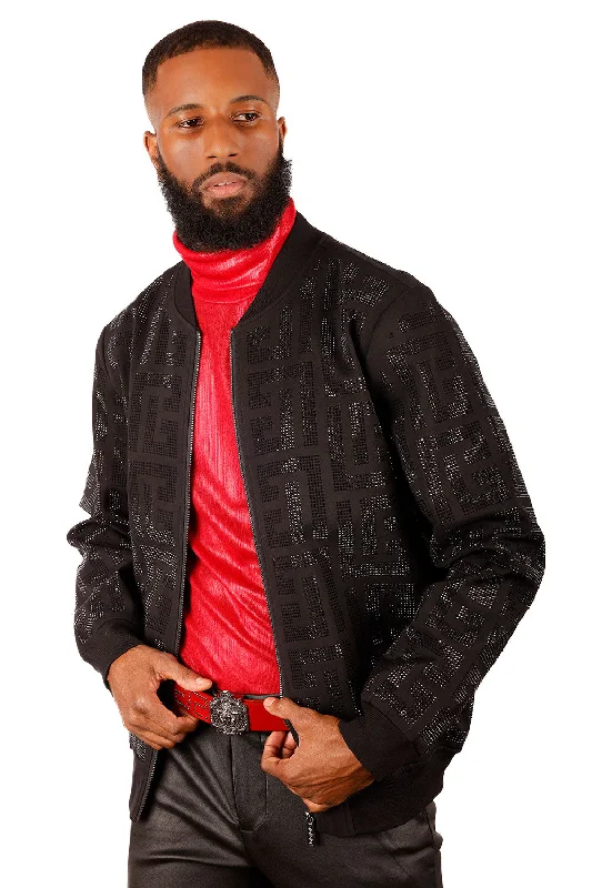 men's jackets with reinforced fabric in high-stress areas-PUZZLING TURNOUT Bomber Jacket