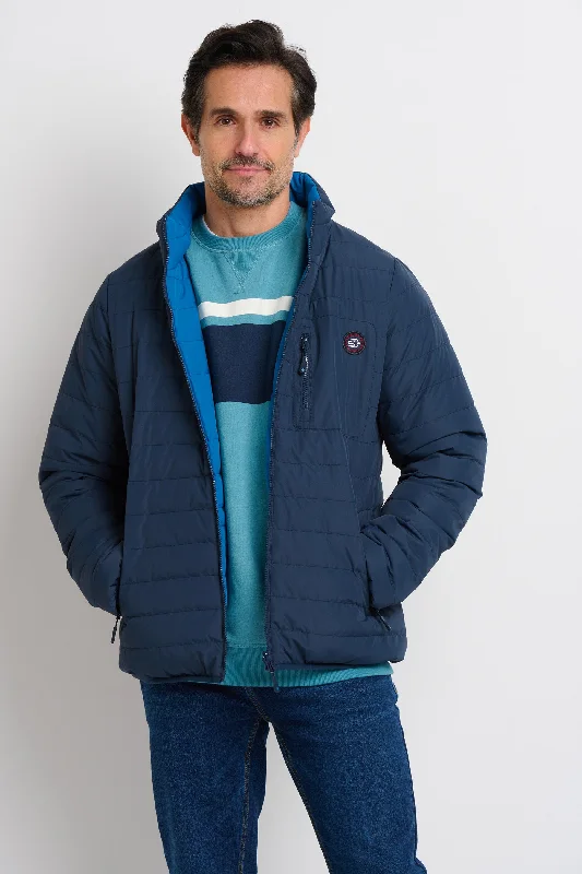 men's jackets with windproof cuffs-Reversible Puffer Jacket