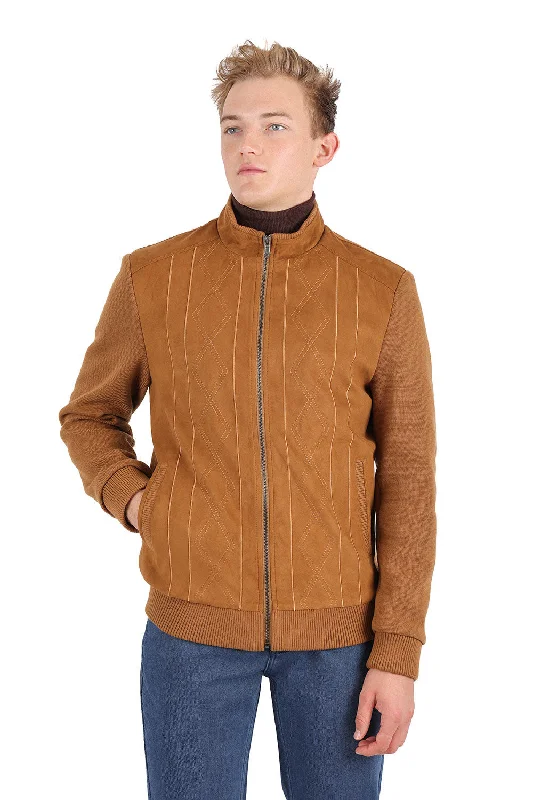 men's jackets with insulated collar for warmth-Ritzy Coating Bomber Jacket