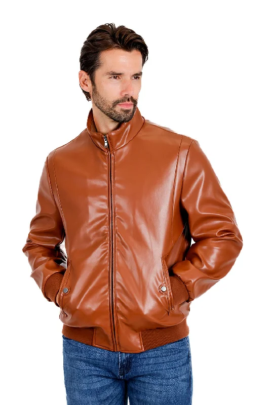 men's jackets with eco-conscious water-resistant finish-Rogue Offender PU Jacket