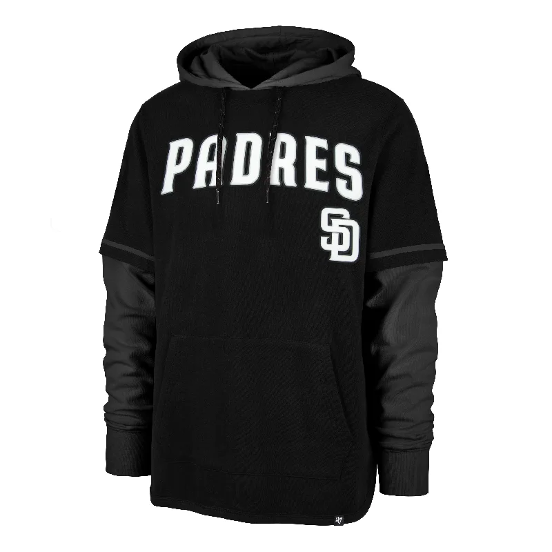 mens hoodie with street-chic appeal-SAN DIEGO PADRES METEORITE '47 SHORTSTOP PULLOVER HOOD