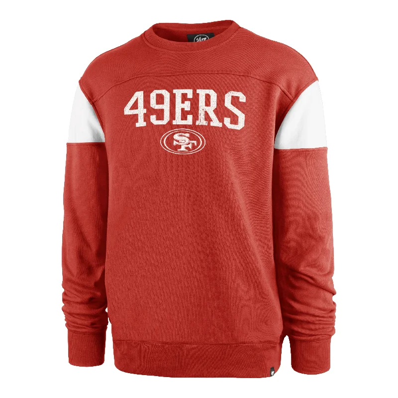 mens hoodie for casual streetwear vibes-SAN FRANCISCO 49ERS GROUNDBREAK '47 ONSET CREW