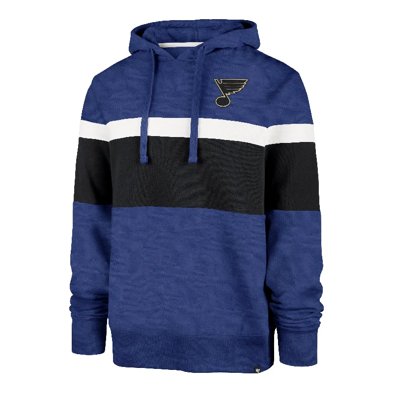 mens hoodie for trendy gym fashion-ST. LOUIS BLUES '47 WARREN HOOD