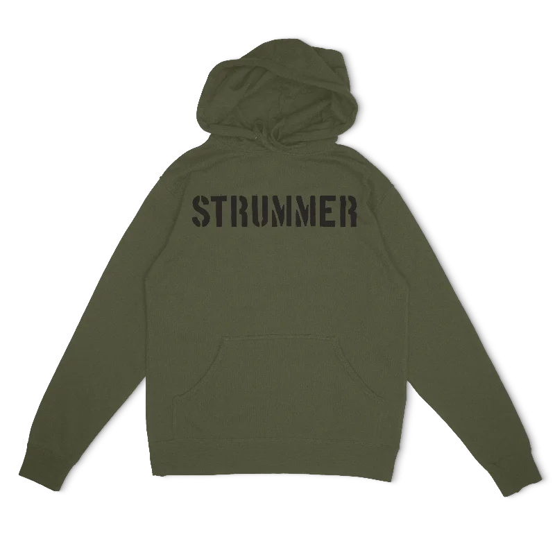 mens hoodie for easy casual wear-Strummer Stencil Hoodie