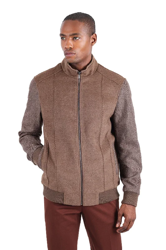 men's jackets with zippered sleeve pockets-Swell Shield Bomber Jacket