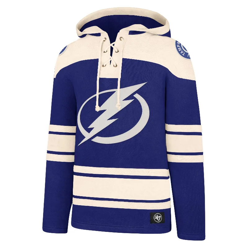 mens hoodie for modern layering looks-TAMPA BAY LIGHTNING SUPERIOR '47 LACER HOOD