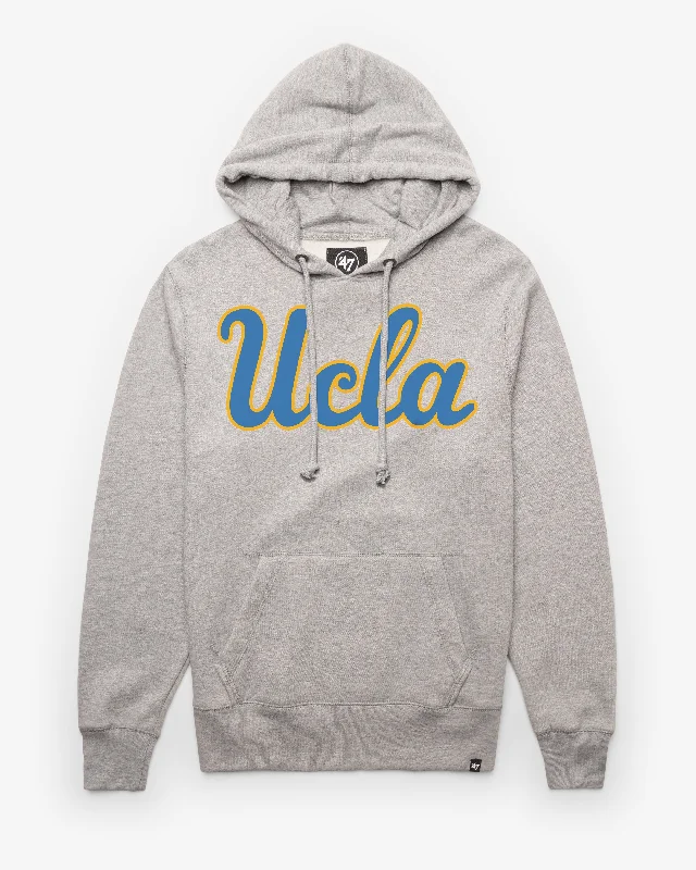 mens hoodie with urban street aesthetics-UCLA BRUINS IMPRINT '47 HEADLINE HOOD