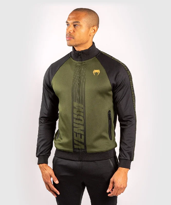 men's jackets with adjustable bungee cord hem-Venum Club 212 Track Jacket - Khaki/Black