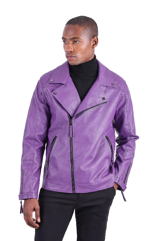 men's jackets for both urban and outdoor wear-Wallop Glance PU Jacket