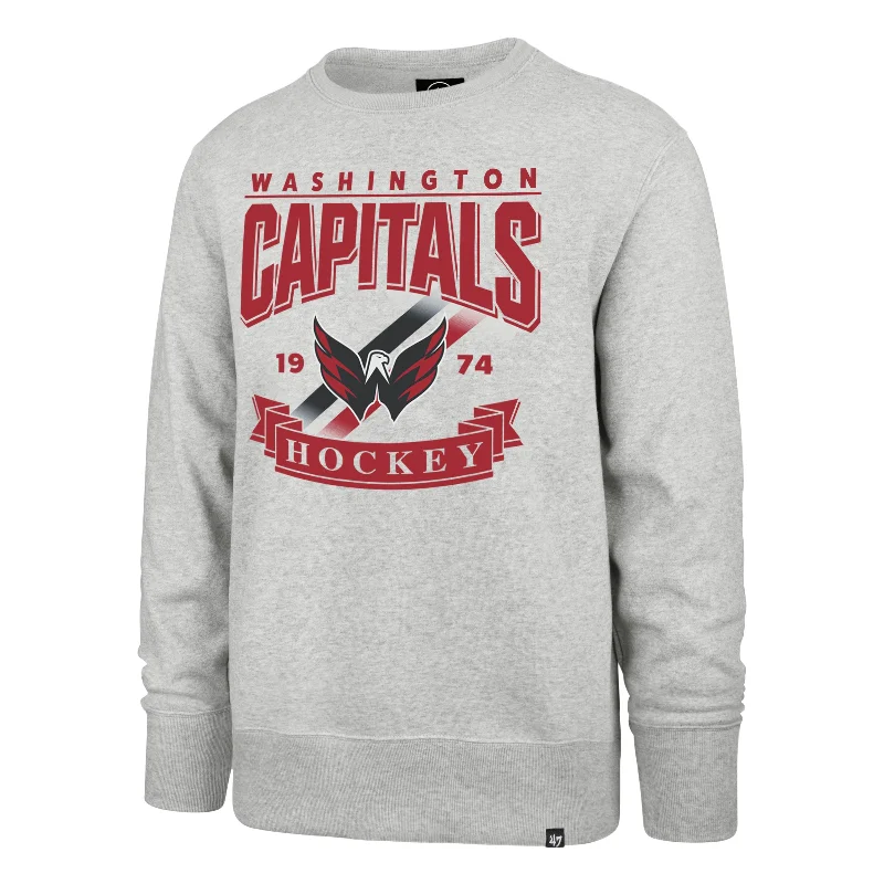 mens hoodie for laid-back street style-WASHINGTON CAPITALS CROSSROAD '47 HEADLINE CREW