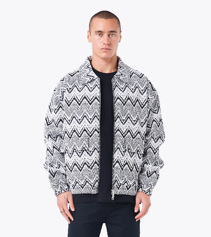 men's jackets with full zip-out lining for versatility-ZZ Lodge Jacket Black/White