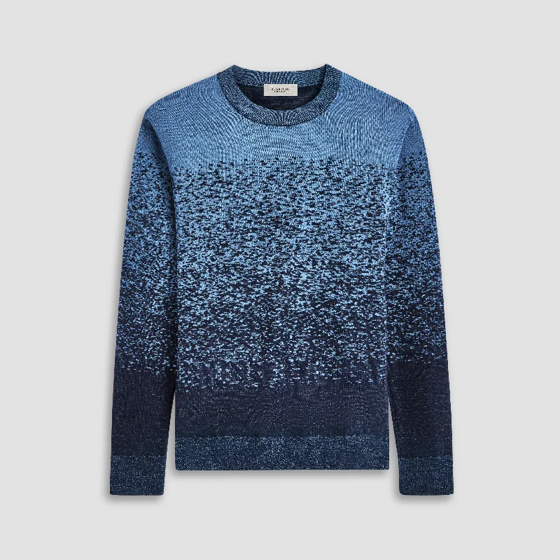 Men's brocade sweater-Bicolor Crew Neck Sweater