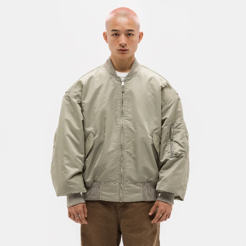 men's jackets with reinforced stitching for durability-Broad Bomber Jacket in Light Olive