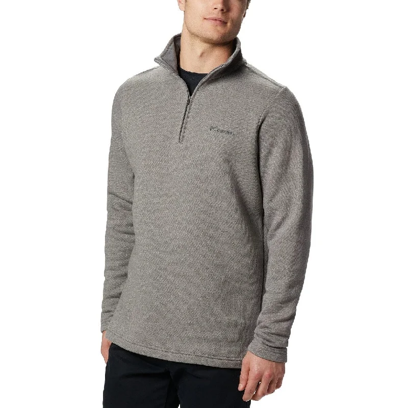 Men's spelt sweater-Columbia Men's Great Hart Mountain Iii Half Zip Sweatshirt Charcoal Size Small