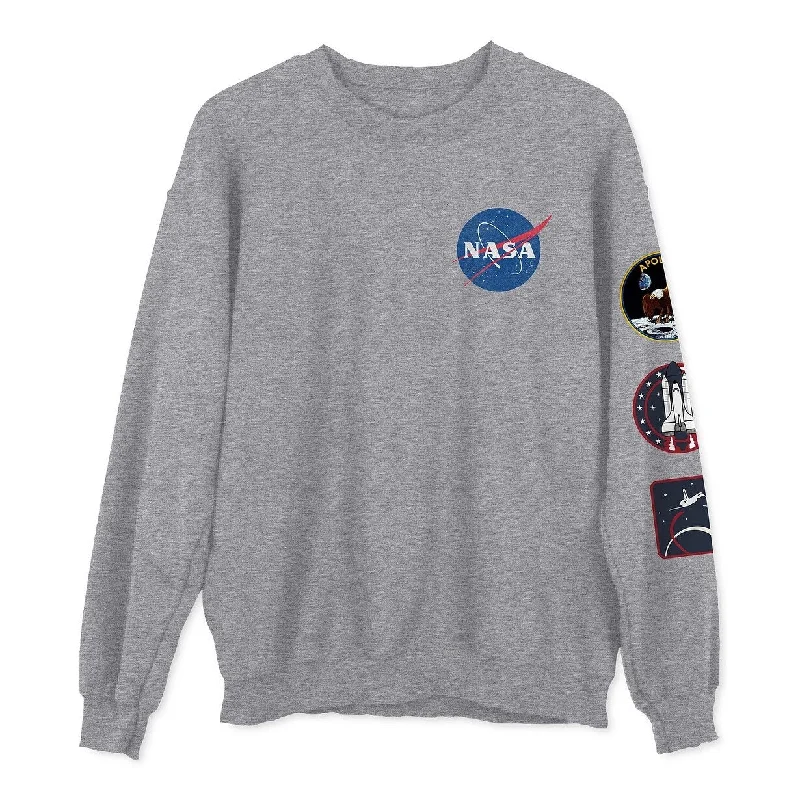 Men's barnyard sweater-Hybrid NASA Men's Graphic Sweatshirt Gray Size XX-Large - XXL