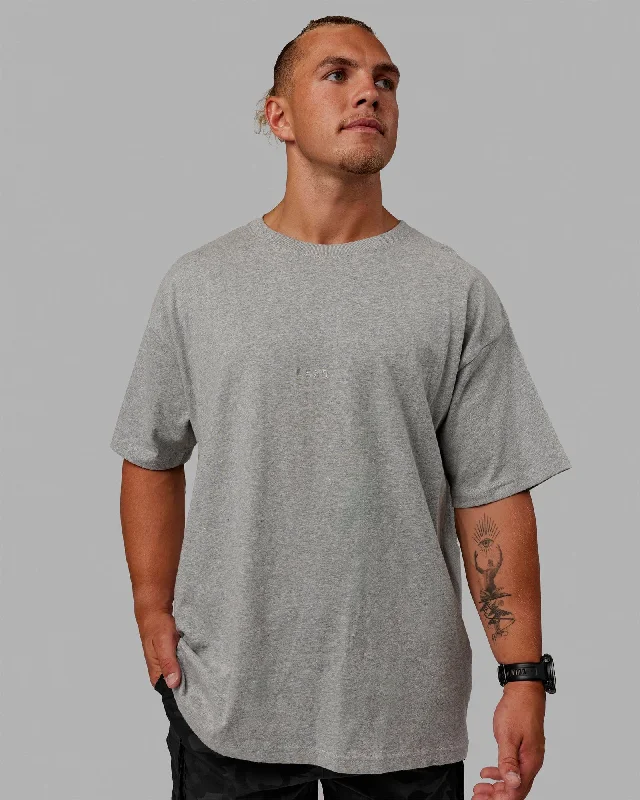 Men’s short-sleeve riven tees-MVP Heavyweight Tee Oversize - Light Grey Marl