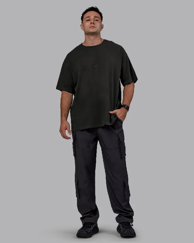 Men’s short-sleeve lark tops-MVP Heavyweight Tee Oversize - Pirate Black