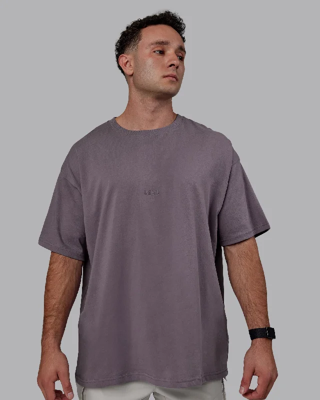 Men’s short-sleeve silt shirts-MVP Heavyweight Tee Oversize - Purple Sage