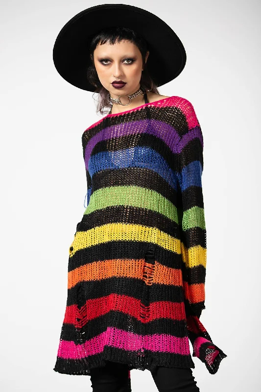 Men's emporium sweater-Over The Rainbow Knit Sweater