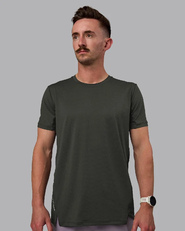 Men’s short-sleeve cairn tees-Pace Running Tee - Pirate Black