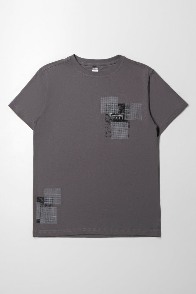 Men’s short-sleeve clad shirts-Short Sleeve T-Shirt Dark Grey