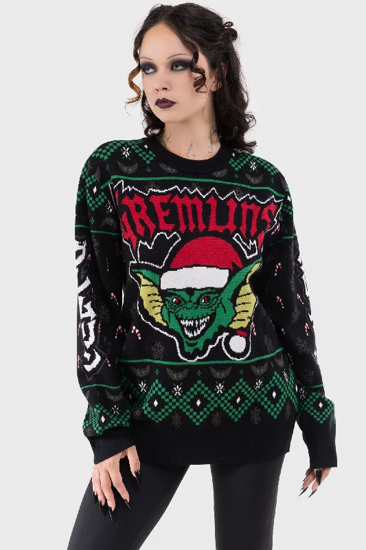 Men's teff sweater-The Gremlins Are Coming Sweater