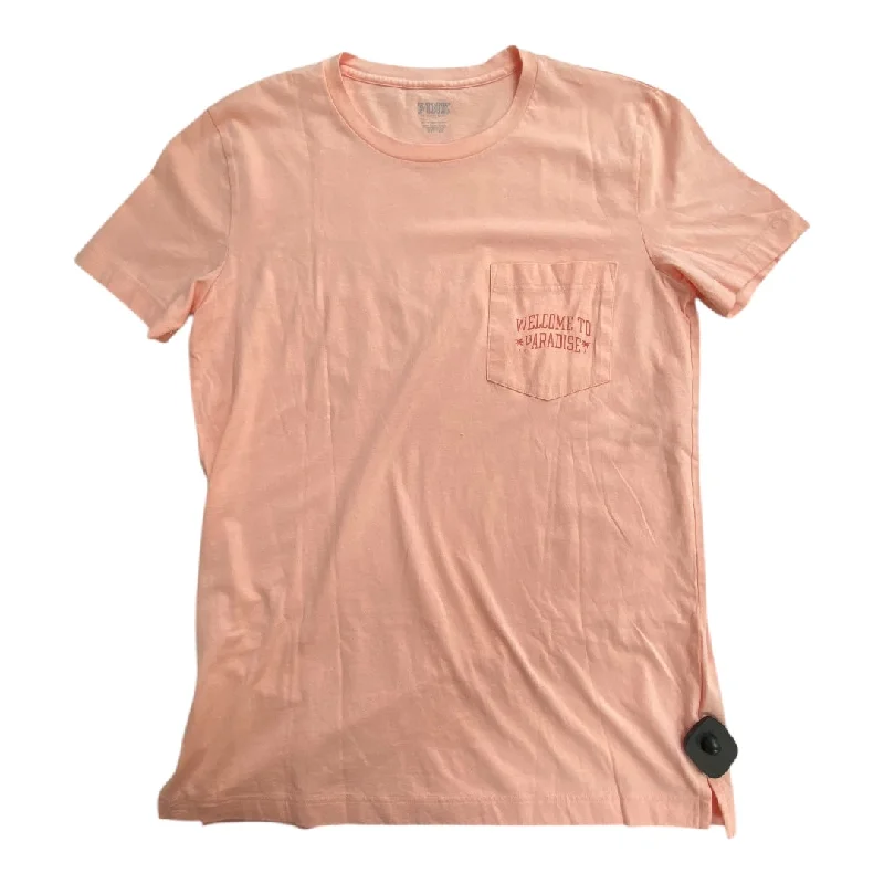 Men’s short-sleeve parch shirts-Top Short Sleeve Basic By Pink In Pink, Size: Xs