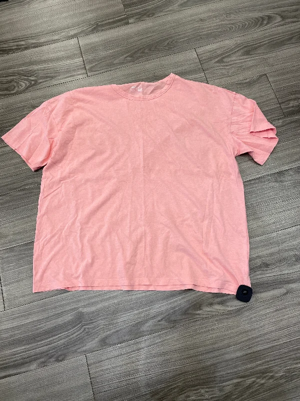 Men’s short-sleeve roan polos-Top Short Sleeve By Aerie In Pink, Size: Xl