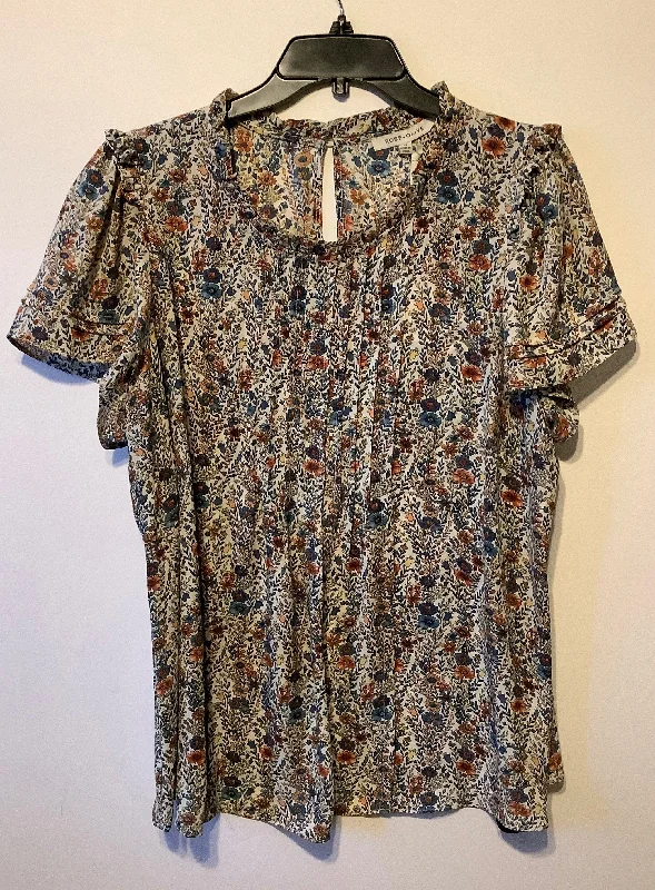 Men’s short-sleeve loam shirts-Top Short Sleeve By Rose And Olive In Floral Print, Size: 1x