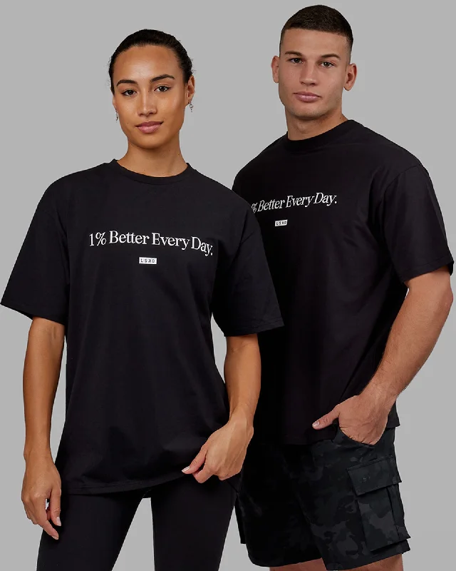 Men’s short-sleeve moot tees-Unisex 1% Better FLXCotton Tee Oversize - Black