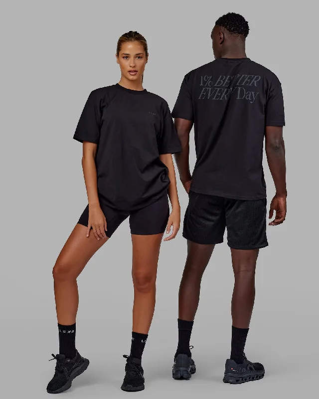 Men’s short-sleeve sate shirts-Unisex VS6 FLXCotton Tee Oversize - Triple Black