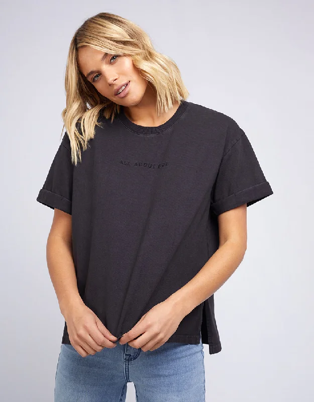 Men’s short-sleeve mire tops-All About Eve AAE Washed Tee Washed Black