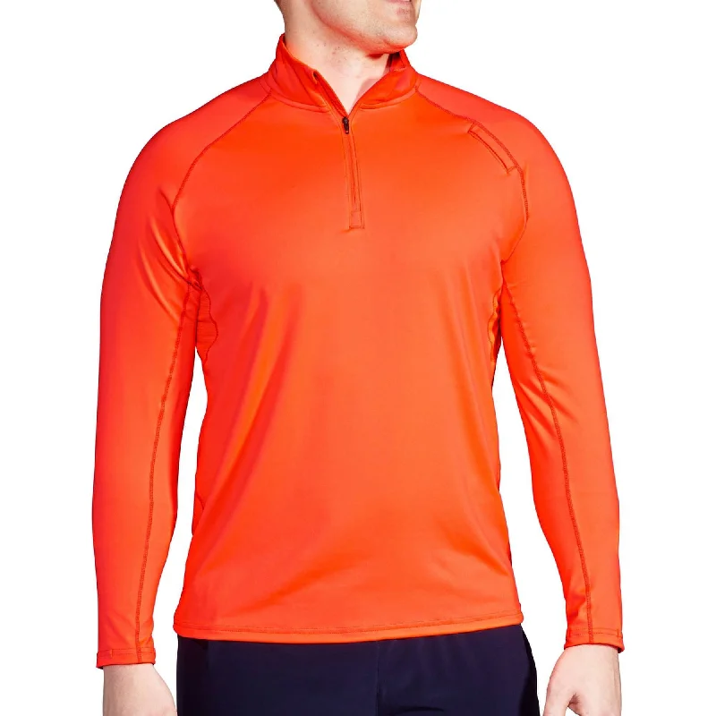 Men’s short-sleeve urn tees-Brooks Dash Half Zip Long Sleeve Mens Running Top - Orange