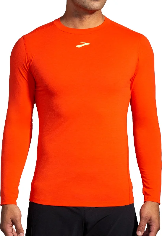 Men’s short-sleeve fern tops-Brooks High Point Long Sleeve Mens Running Top - Red