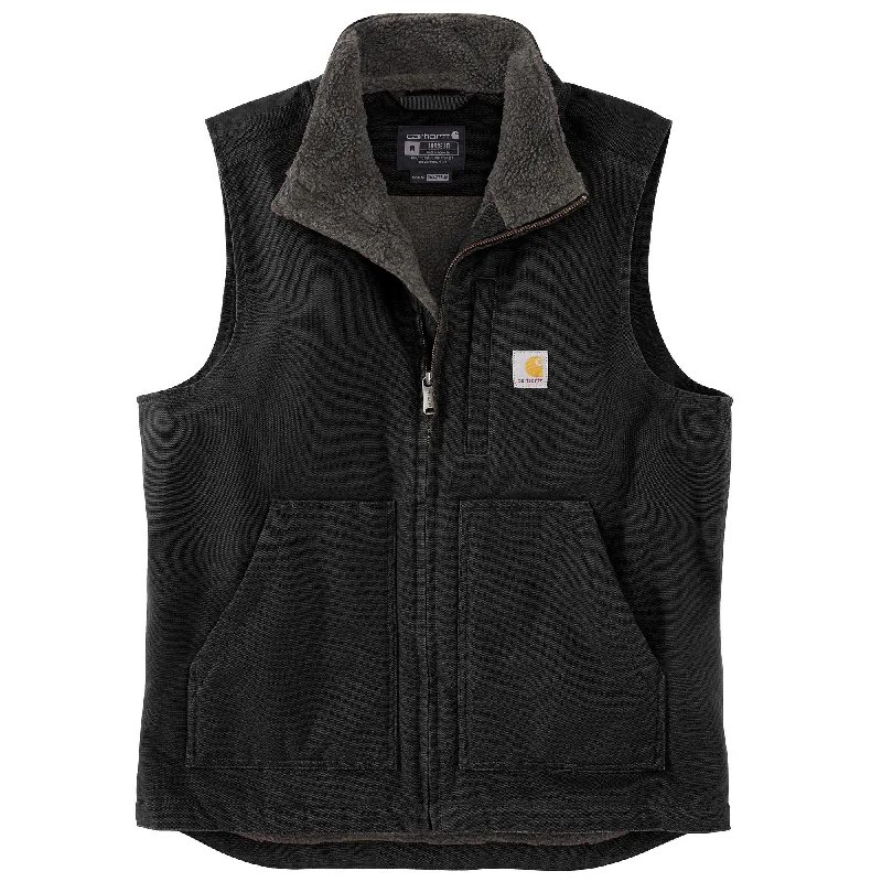 Men’s short-sleeve etch tees-'Carhartt' Men's Duck Sherpa Lined Vest - Black