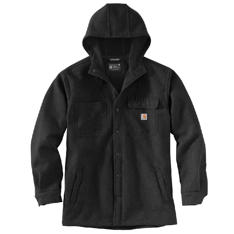 Men’s short-sleeve neap tees-'Carhartt' Men's Rain Defender® Heavyweight Hooded Shirt Jac - Black