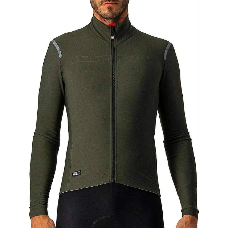 Men’s short-sleeve rime polos-Castelli Tutto Nano RoS Long Sleeve Mens Cycling Jersey - Green